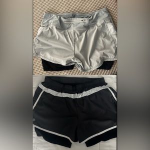 2 FOR 1 PRICE! Athleta Running Black & Gray Shorts Women's Size L